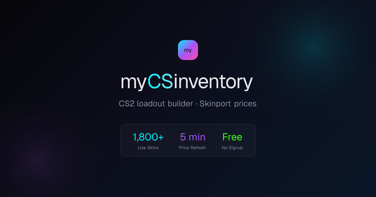 CS2 Loadout Builder & Owned Skin Matcher | myCSinventory