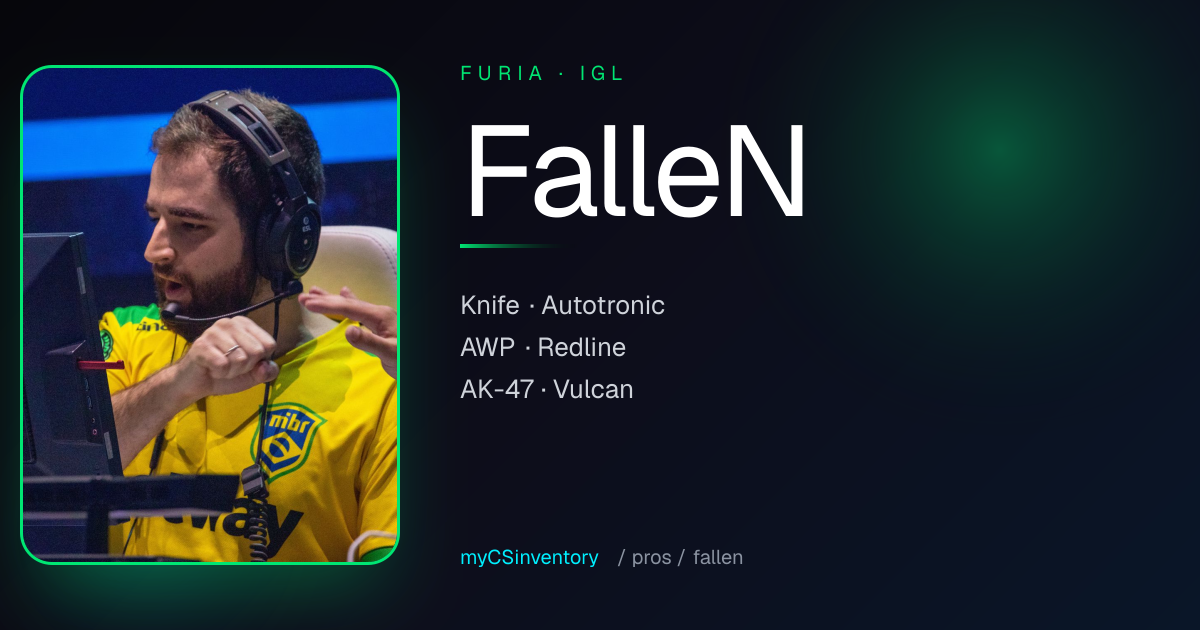 FalleN CS2 Inventory & Loadout — Every Skin, Verified & Priced ...